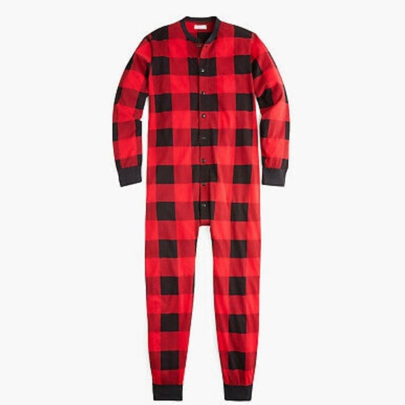 J. Crew Other New J Crew Jersey Union Suit Pajamas In Buffalo